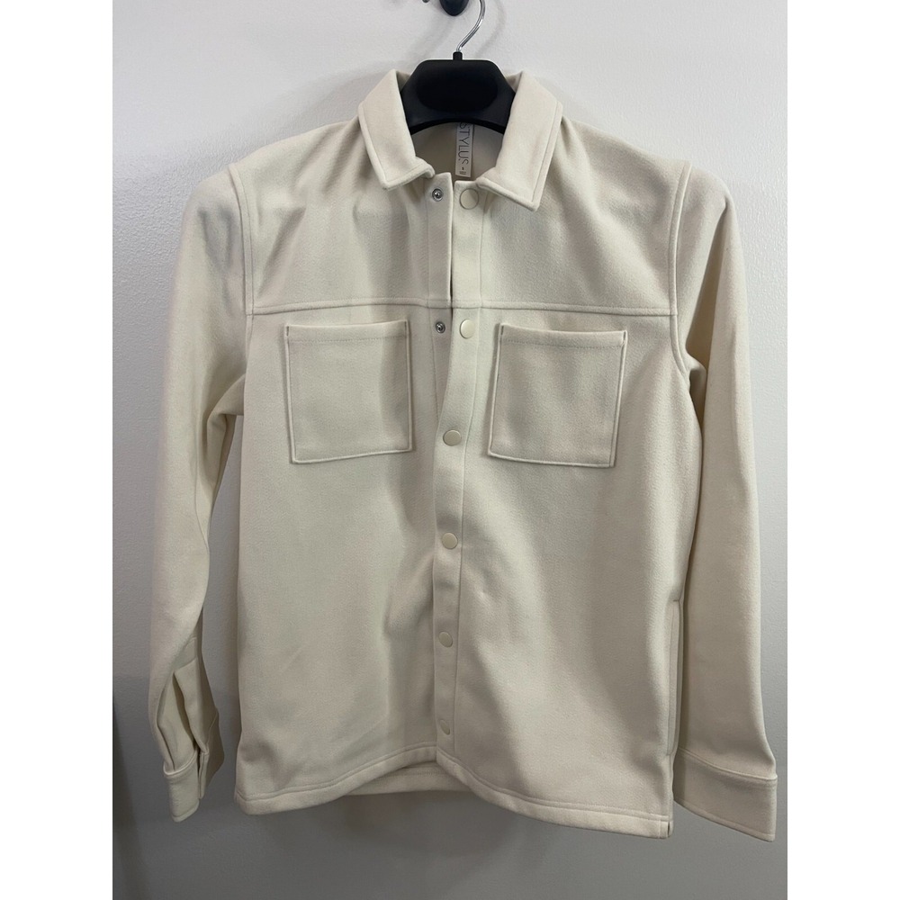 Stylus Mens Casual Jacket White/Cream Size S (NWT)